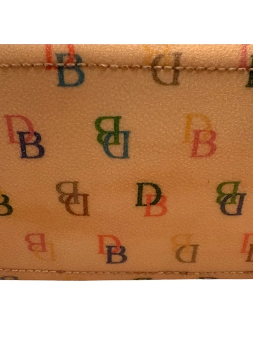 Vintage Dooney & Bourke Multicolor DB Logo Satchel, Hobo and Wristlet Set